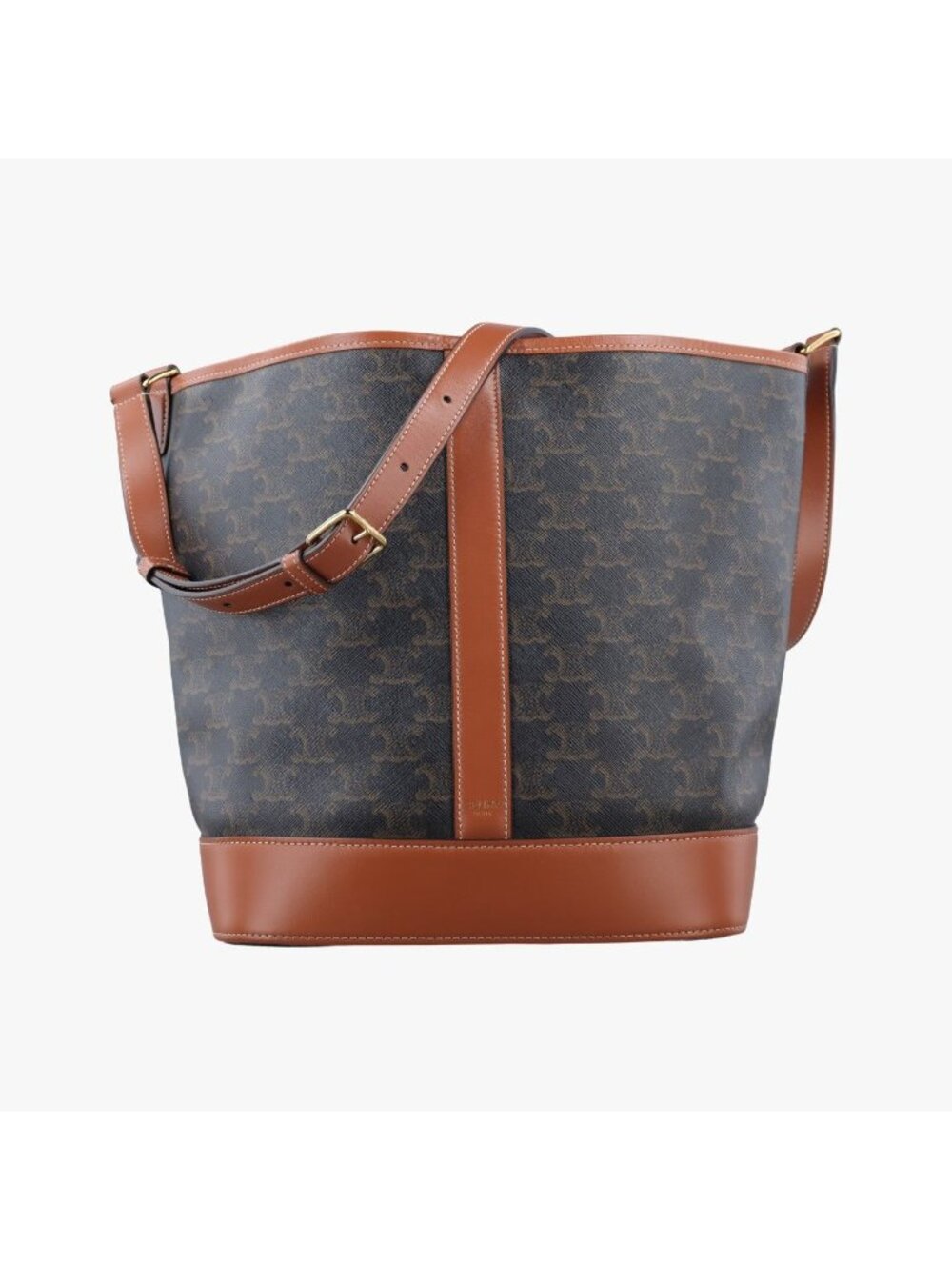 Celine Small Bucket Brown Leather Shoulder Bag